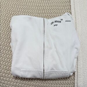 Off-White Cream Zip-Up Jacket